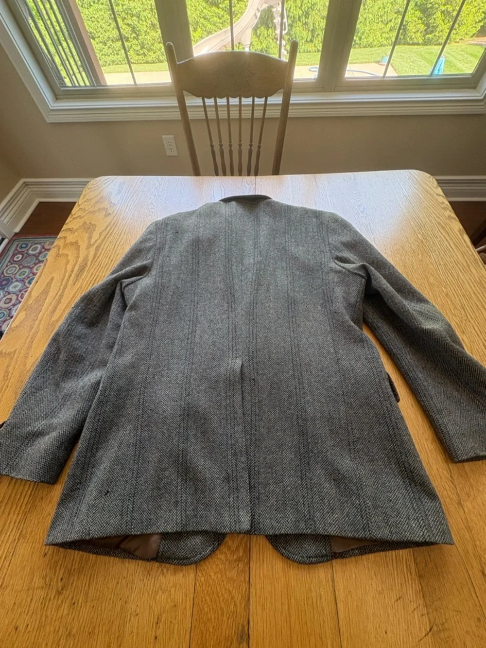 Pendleton Blazer Mens Vintage 44 Tan Brown Tweed Wool Sport Coat REaD Holes